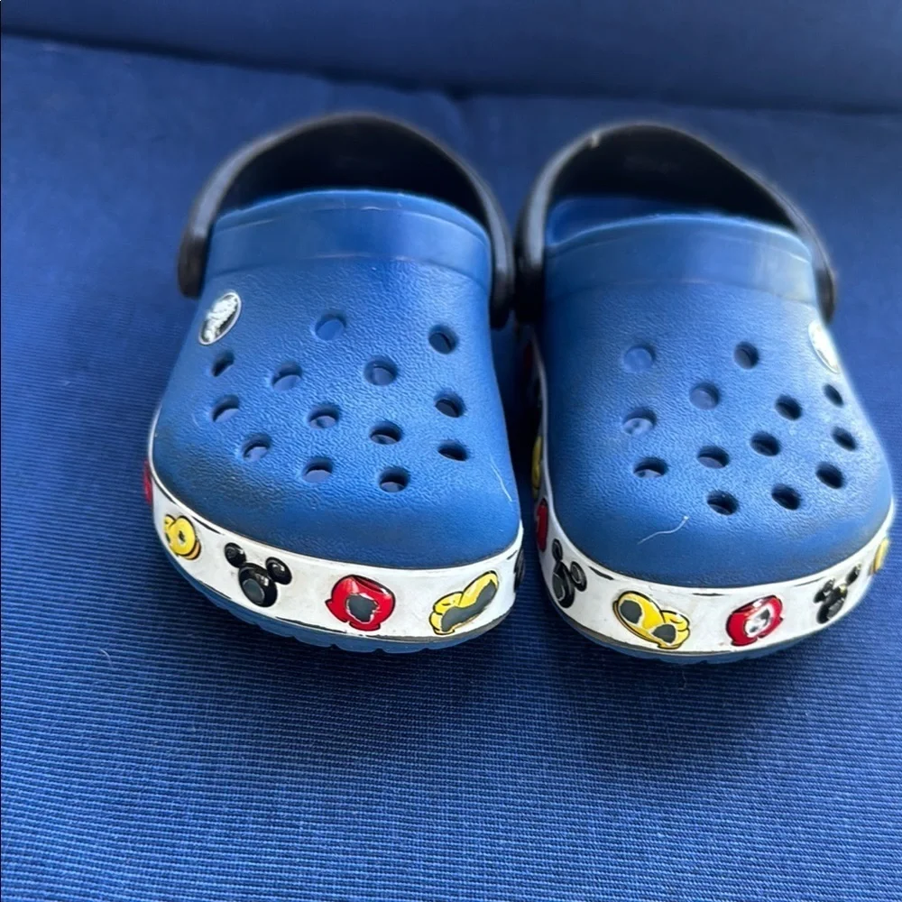 CROCS Blue and Black Water Shoes with Perforated Design